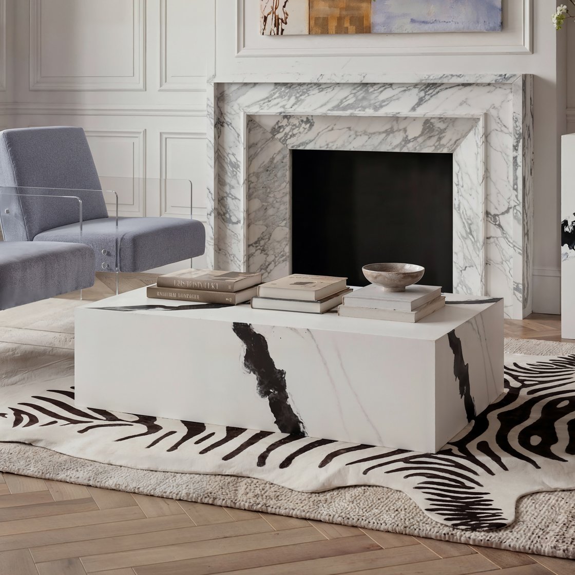 Newlyn marble effect coffee table