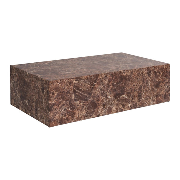 Newlyn marble effect coffee table in Brown Emperador