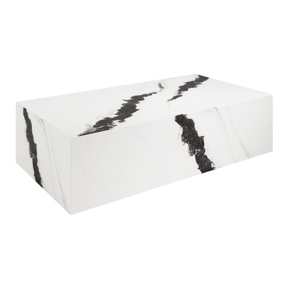 Newlyn marble effect coffee table in Panda