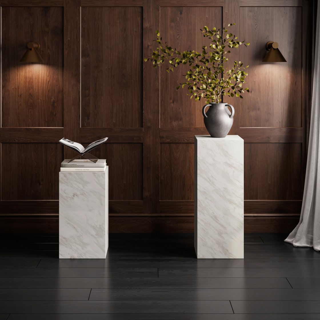 Newlyn marble effect pedestal