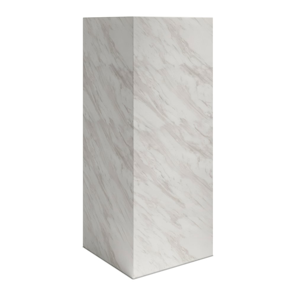 Newlyn marble effect pedestal in White Marble