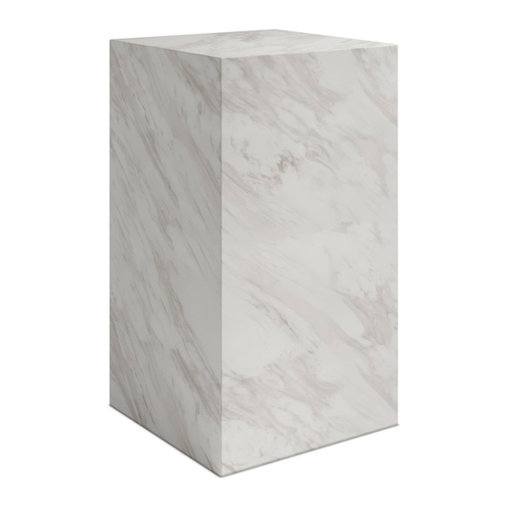 Newlyn marble effect pedestal in White Marble