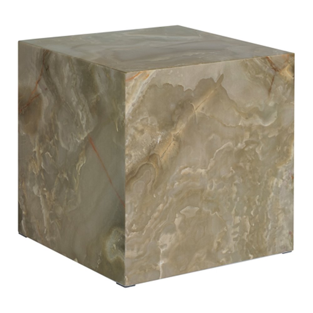 Newlyn marble effect side table in Sage Onyx