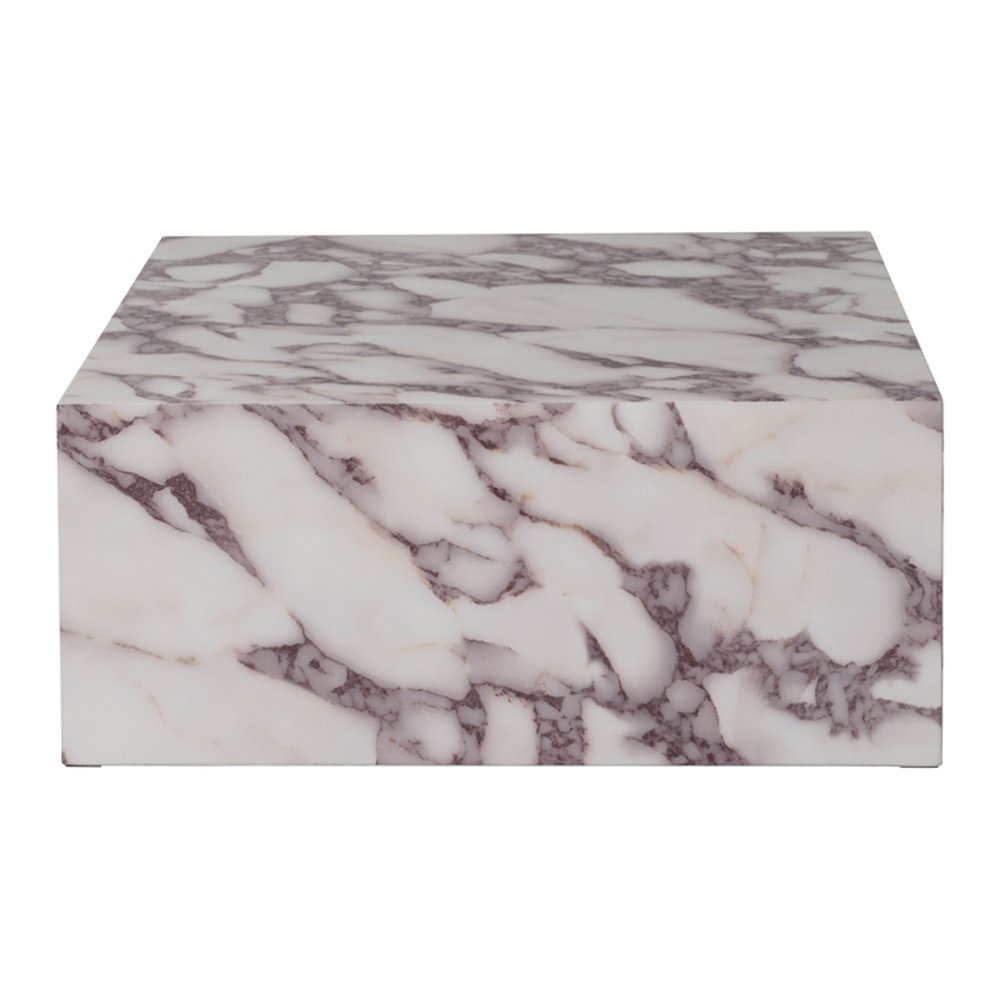 Newlyn square marble effect coffee table