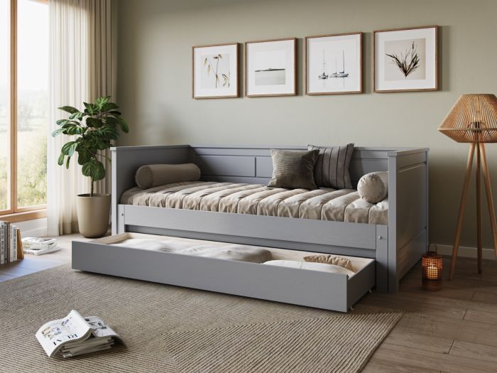Erika Grey Guest Bed with Trundle