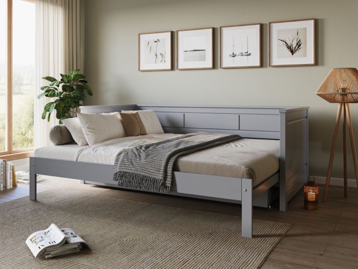 Erika Grey Guest Bed with Trundle