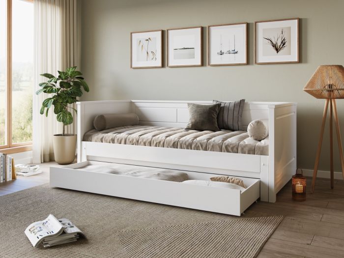 Erika White Guest Bed with Trundle