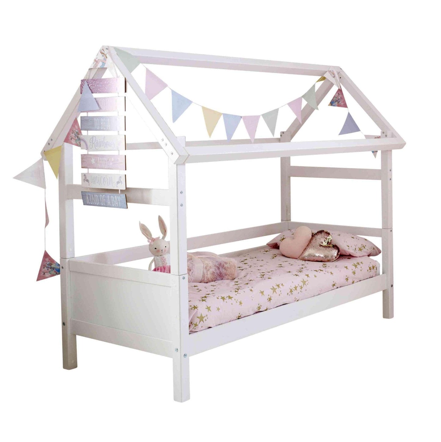 The Nordic Playhouse Bed with Optional Trundle & Storage Drawers - Millie & Jones