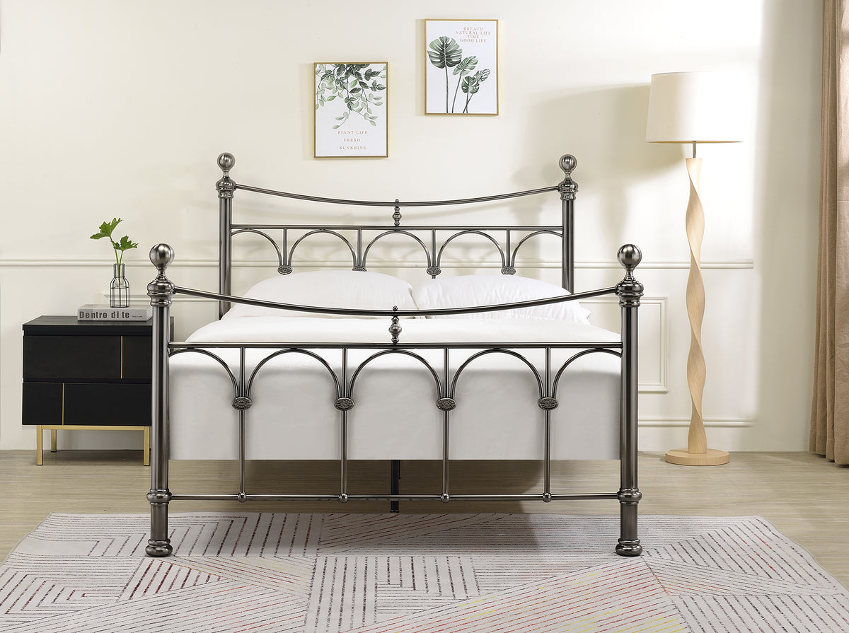 Norwyn Antique Nickel Metal Bed Frame in Antique Nickel – product view 1