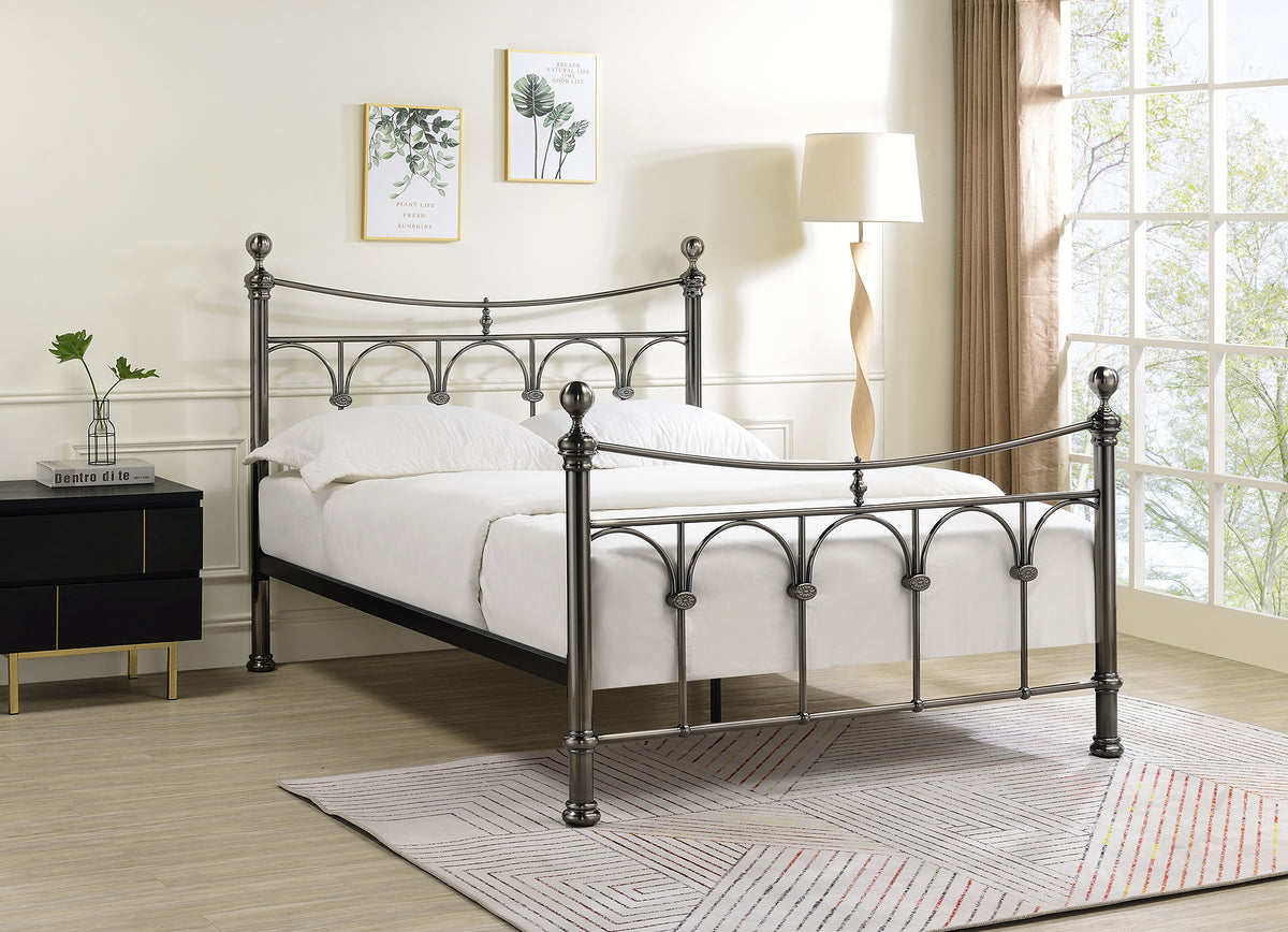 Norwyn Antique Nickel Metal Bed Frame in Antique Nickel – product view 2