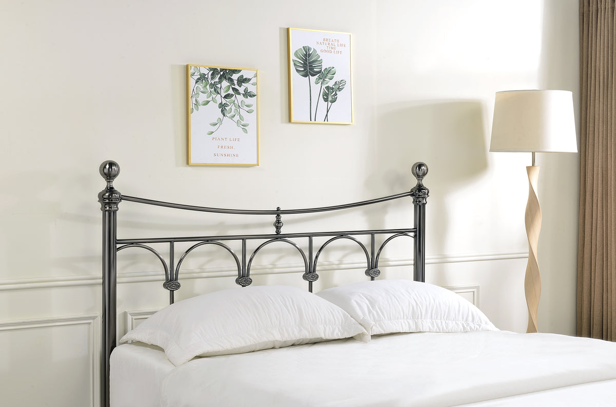 Norwyn Antique Nickel Metal Bed Frame in Antique Nickel – product view 3