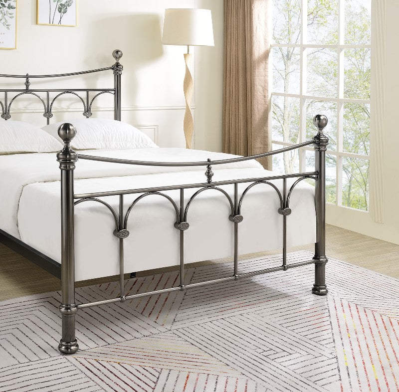 Norwyn Antique Nickel Metal Bed Frame in Antique Nickel – product view 4