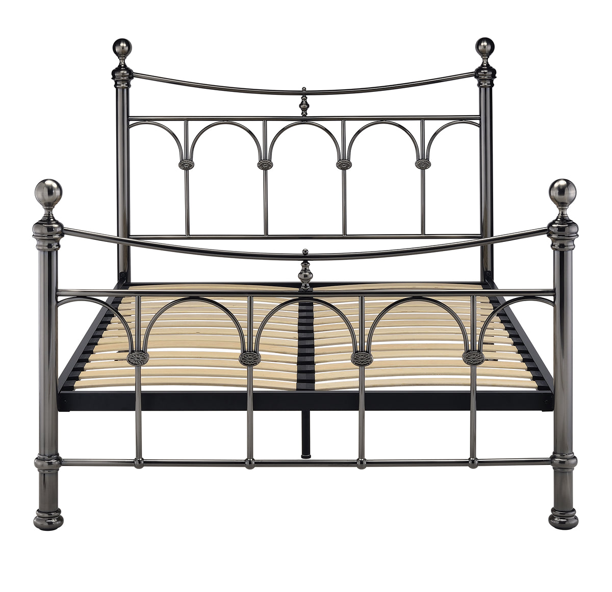 Norwyn Antique Nickel Metal Bed Frame in Antique Nickel – product view 5