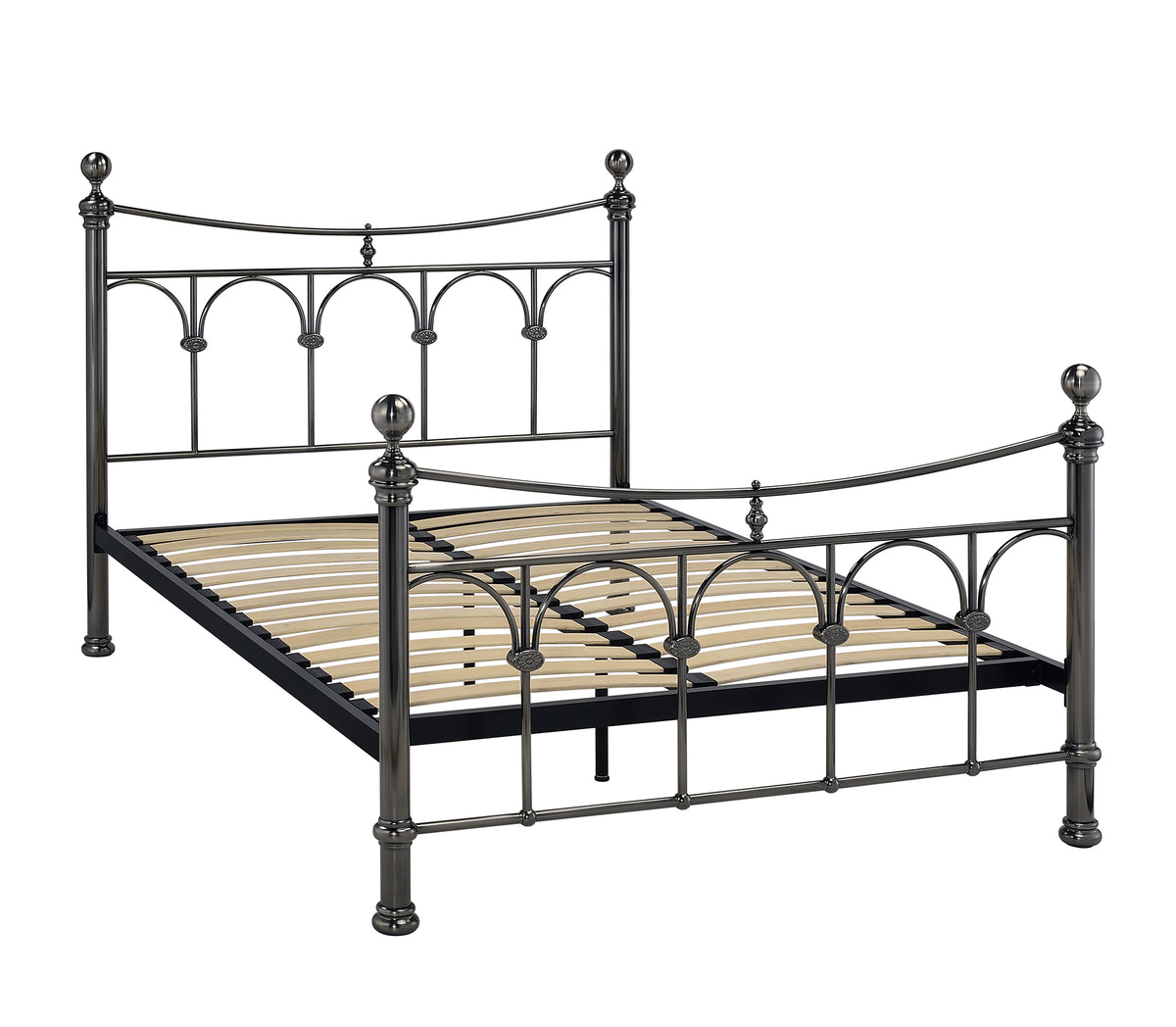 Norwyn Antique Nickel Metal Bed Frame in Antique Nickel – product view 6