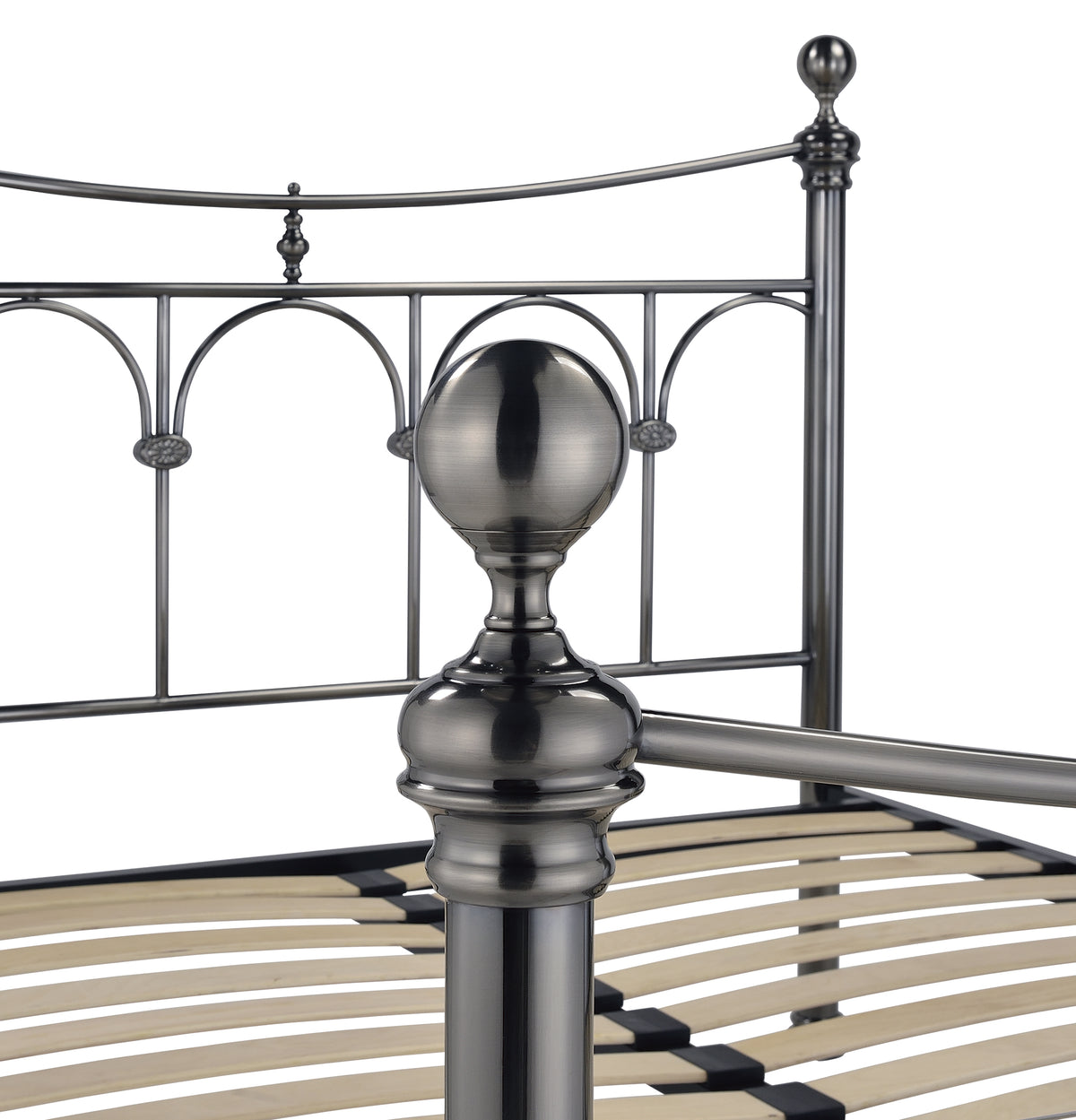 Norwyn Antique Nickel Metal Bed Frame in Antique Nickel – product view 7