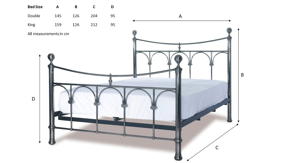 Norwyn Antique Nickel Metal Bed Frame in Antique Nickel – product view 8