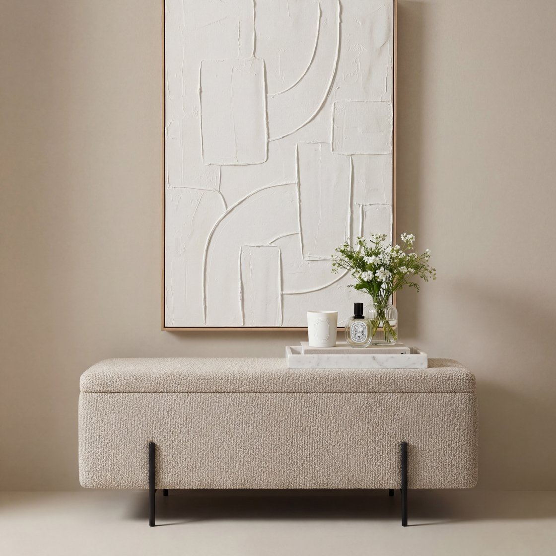 Oban upholstered storage footstool