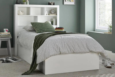 Oscar White Wooden Ottoman Storage Bed
