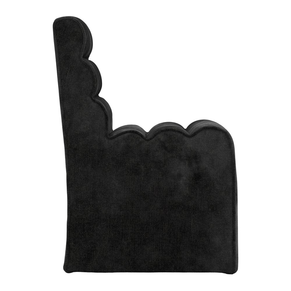 Pembridge ribbed velvet dining chair