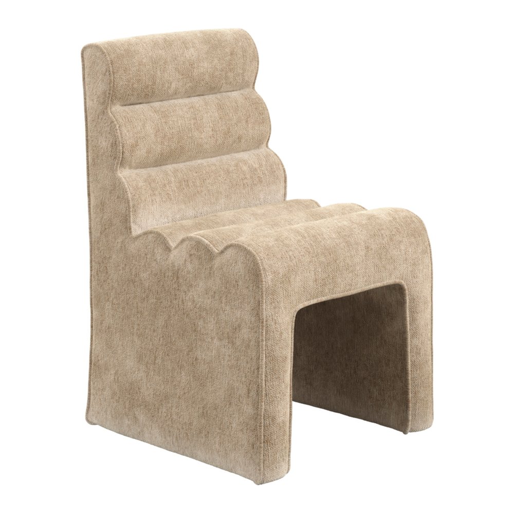 Pembridge ribbed velvet dining chair in Honey