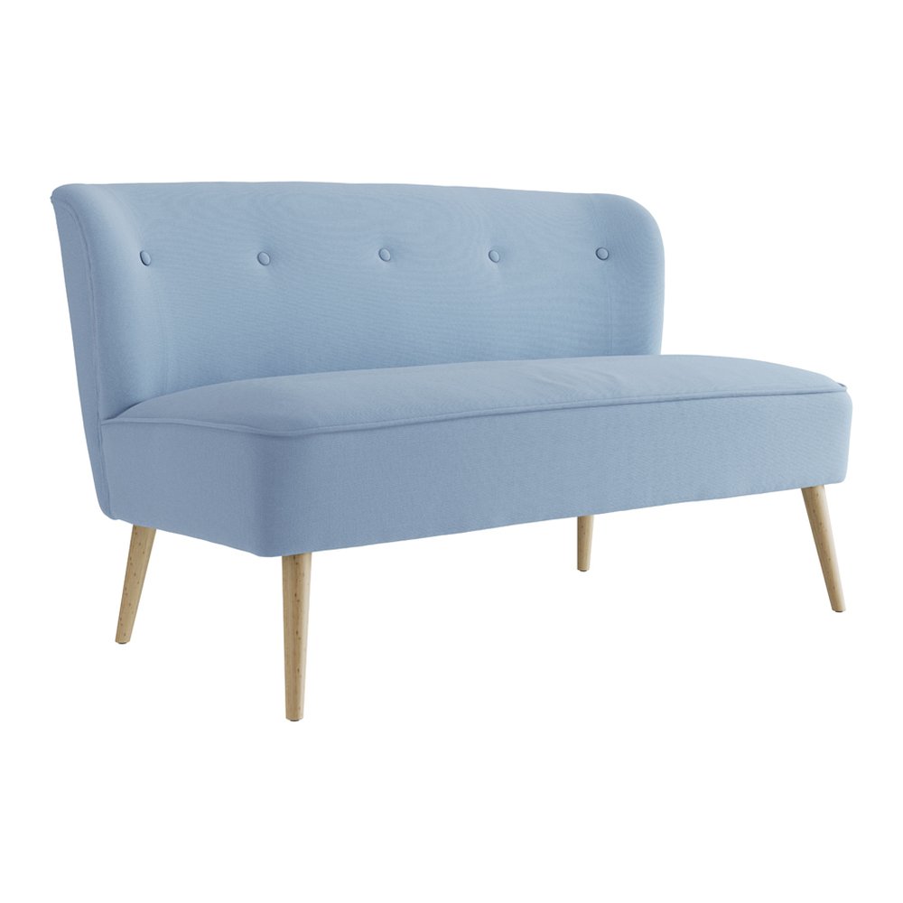 Pimlico button back sofa in Cornflower Blue