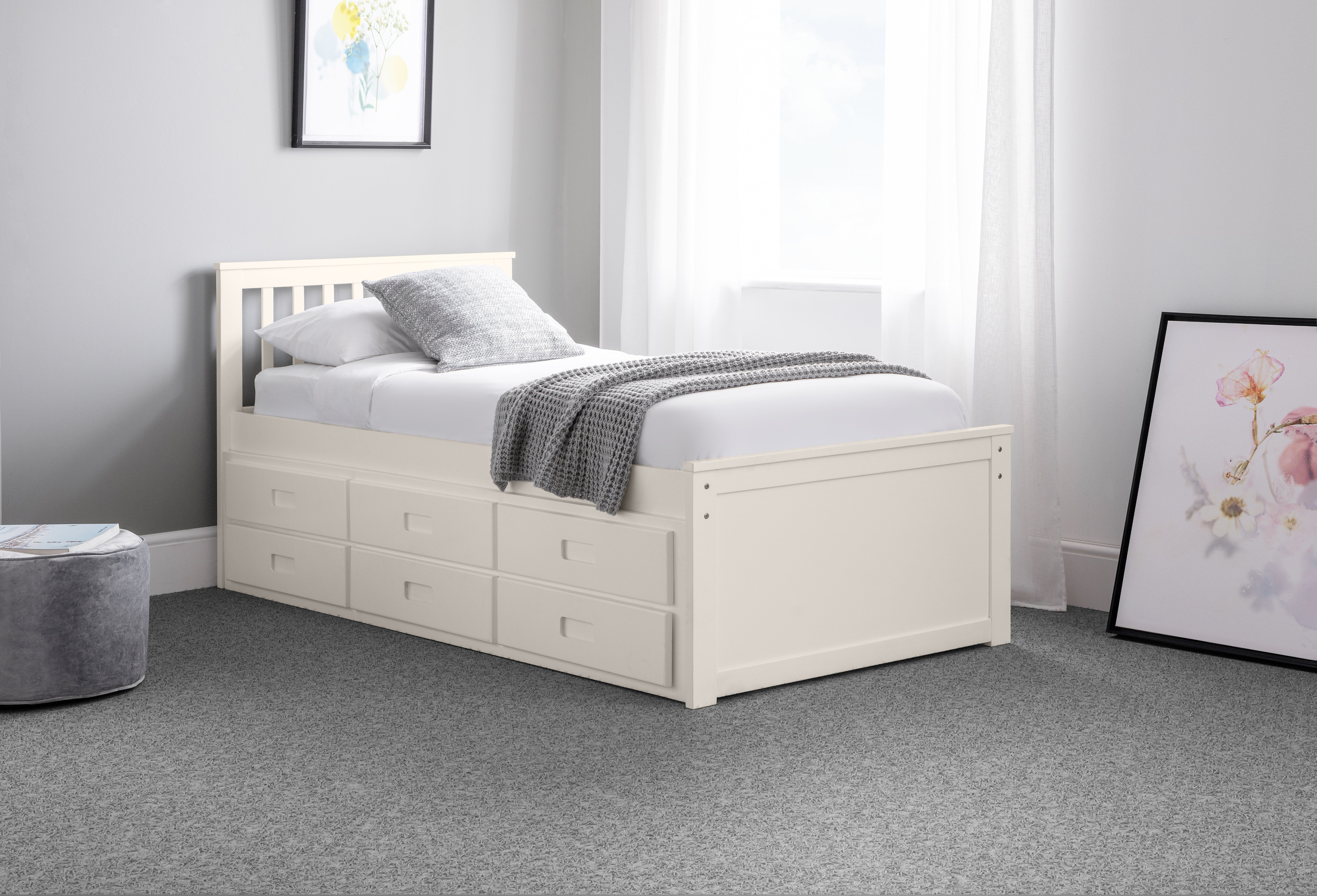 Ivy Guest Bed with Trundle & Drawers