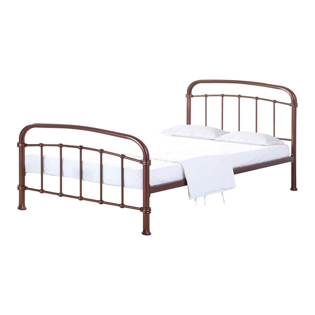 Riverton traditional metal bed in Copper