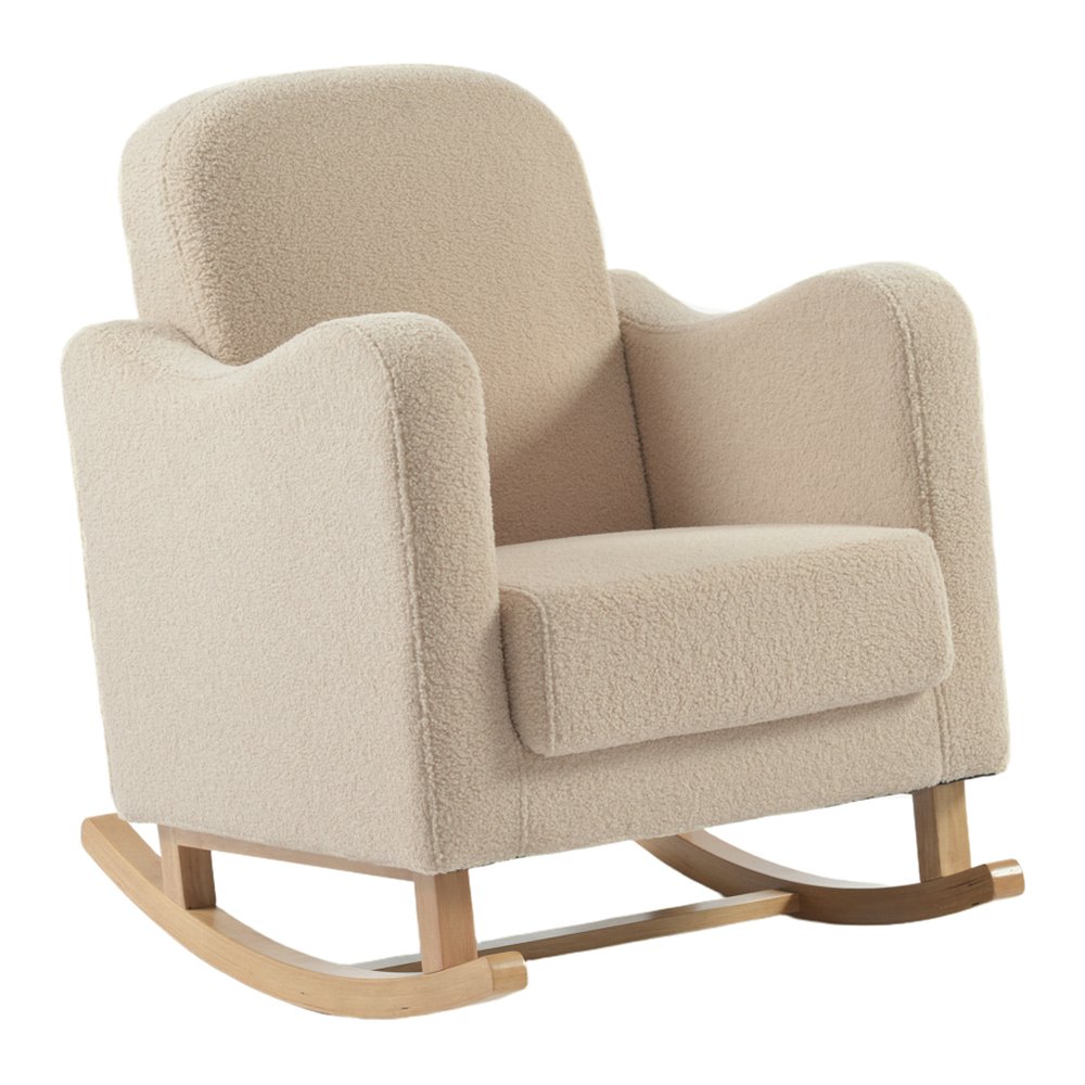 Robin rocking nursing chair in Oat Teddy