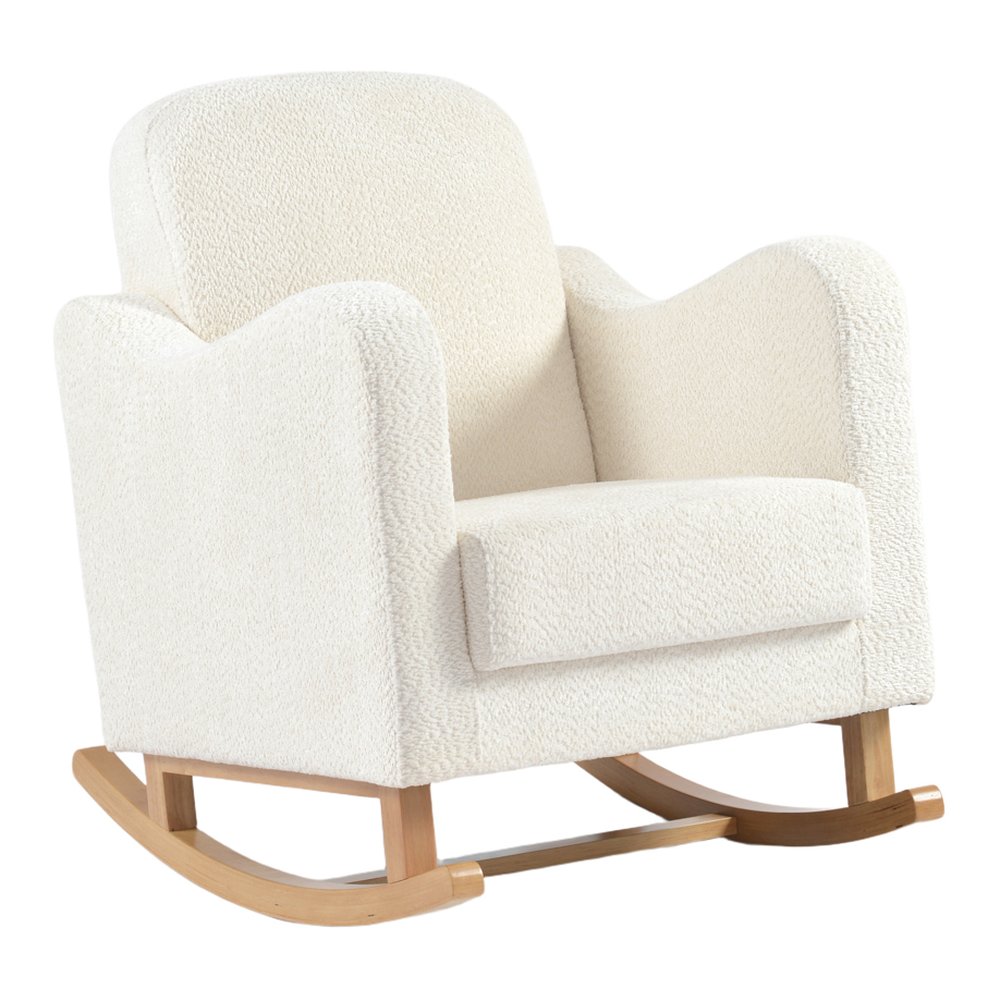 Robin rocking nursing chair in Off White Boucle