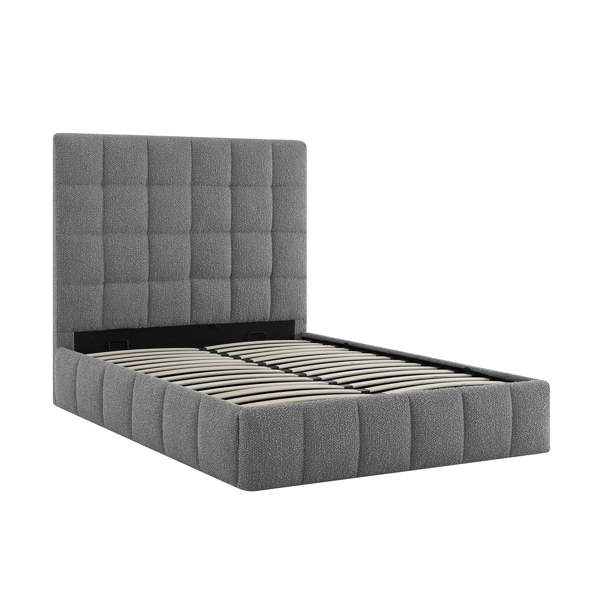 Rosehaven Boucle Ottoman King Bed in Dove Grey – product view 8