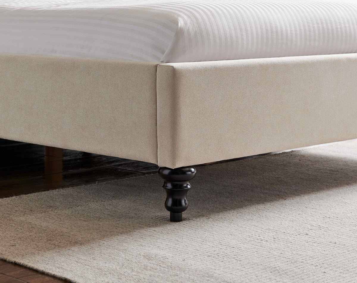 Roselyn Buttoned Upholstered Bed Frame in Natural – product view 24