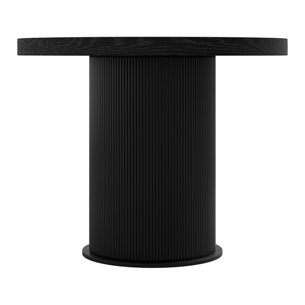 Rotherfield ash veneer dining table with cylindrical base