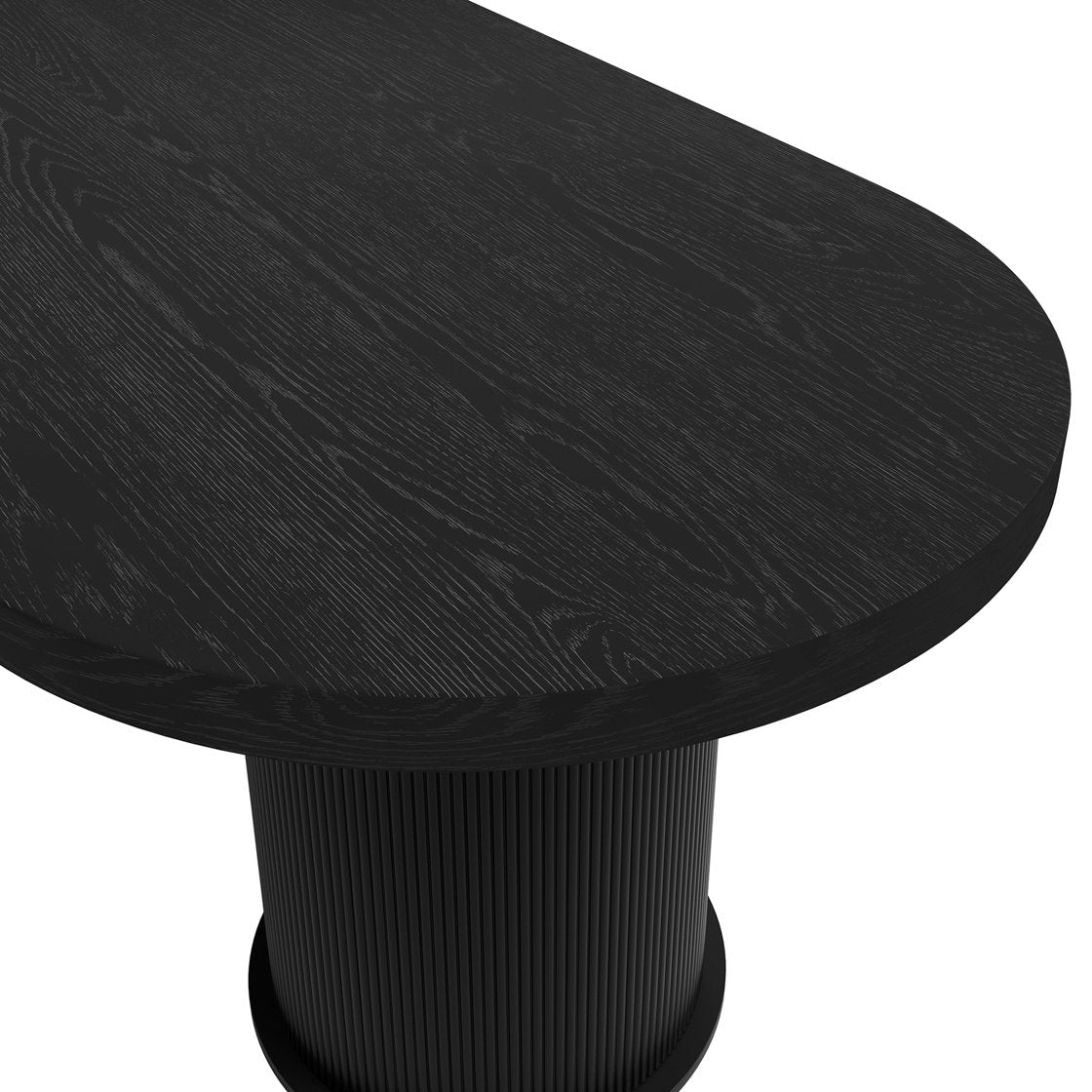 Rotherfield ash veneer dining table with cylindrical base