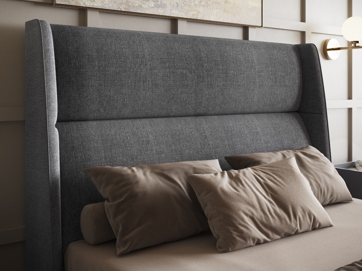 Rumba Grey Ottoman Bed