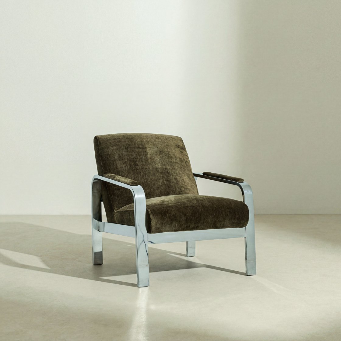 Russell steel frame armchair