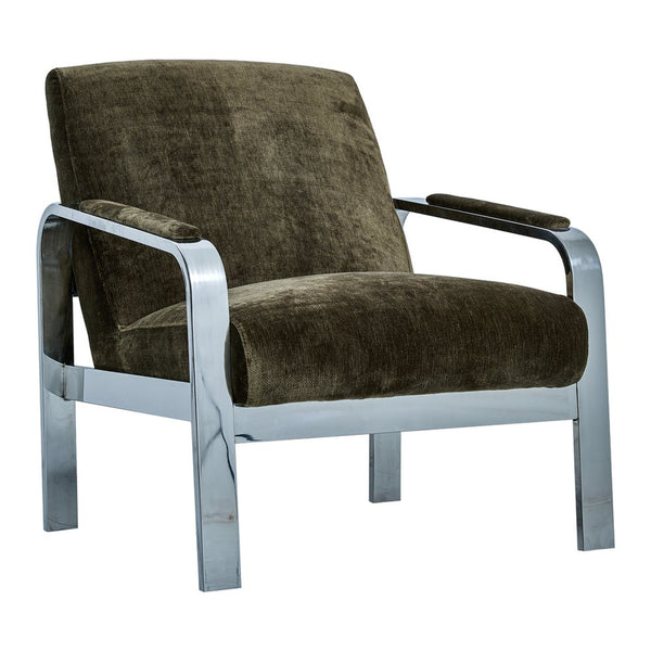 Russell steel frame armchair in Khaki Green