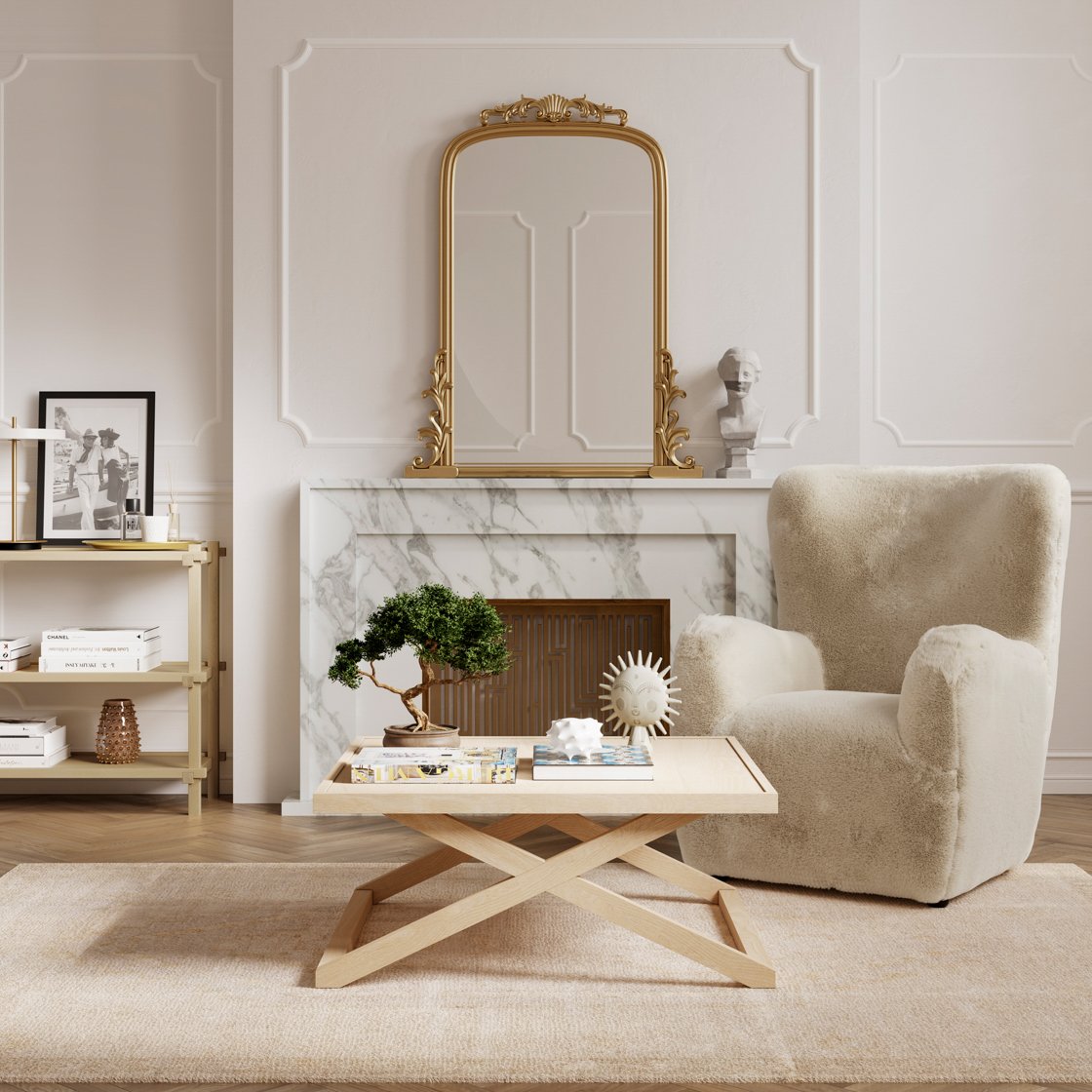 Seaton X frame coffee table