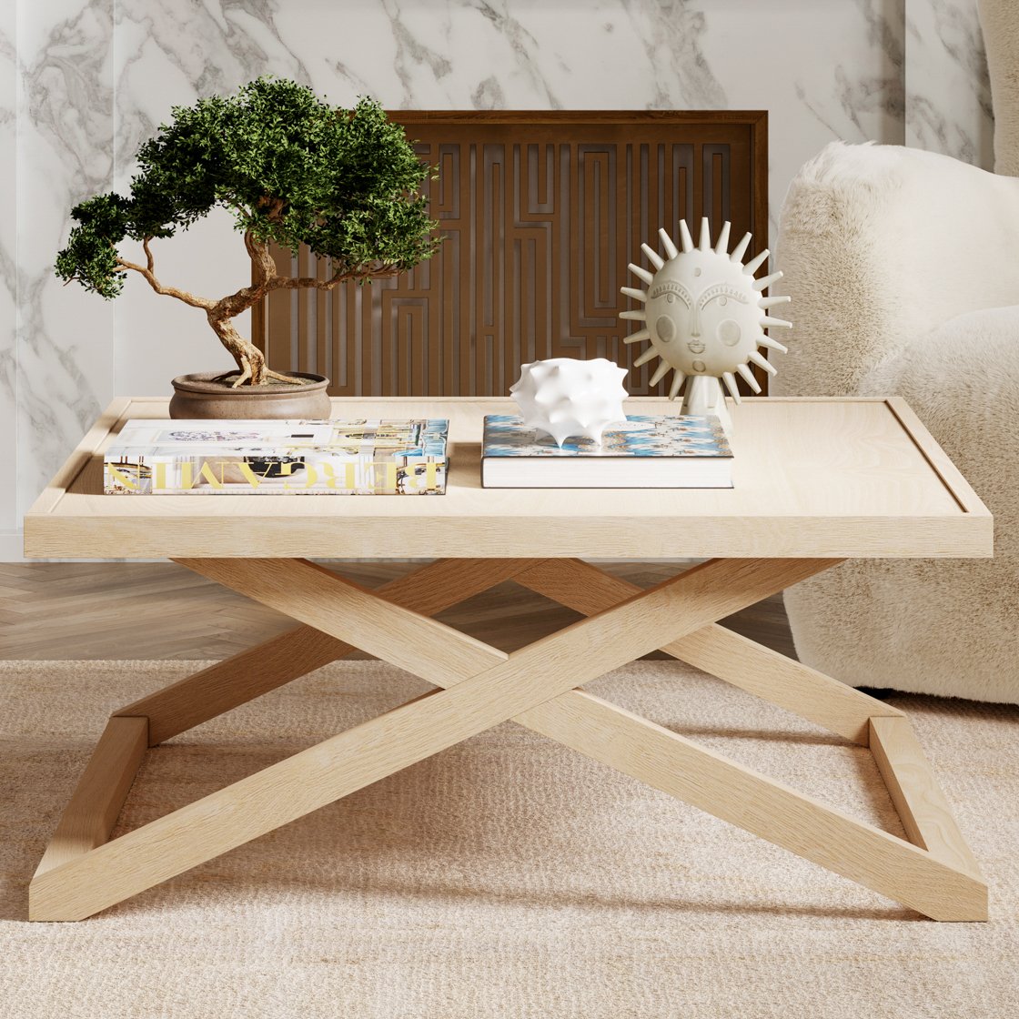Seaton X frame coffee table