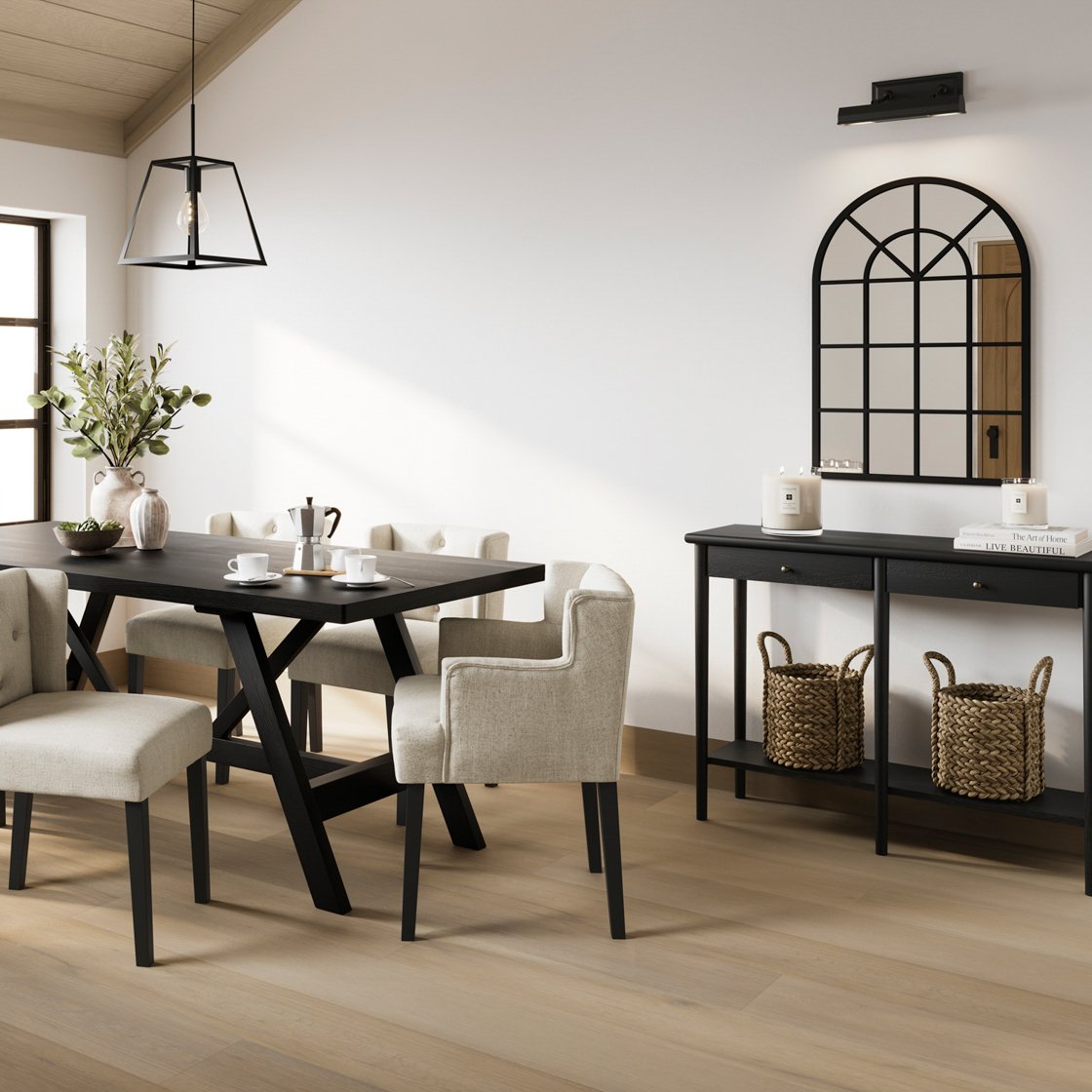 Shaldon ash veneer console table