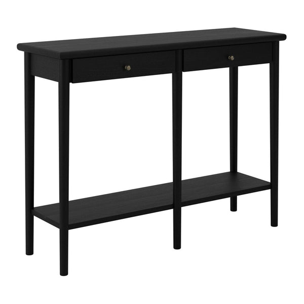 Shaldon ash veneer console table in Black