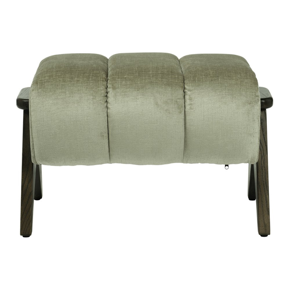Sheen channelled chenille footstool