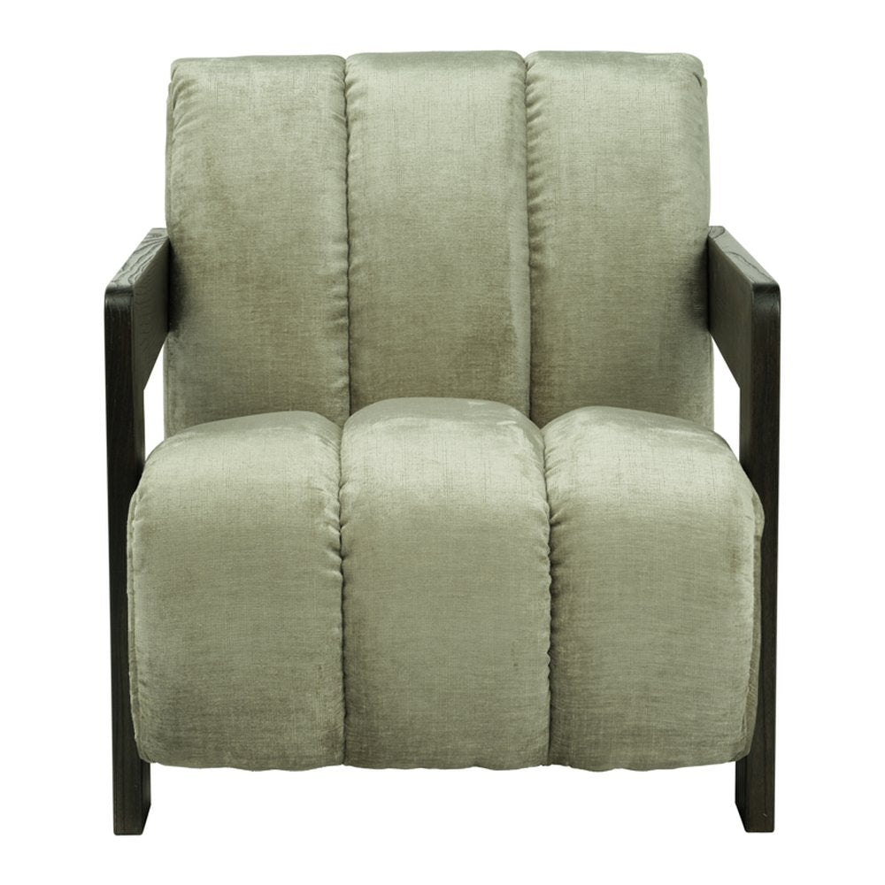 Sheen chenille armchair with elm frame