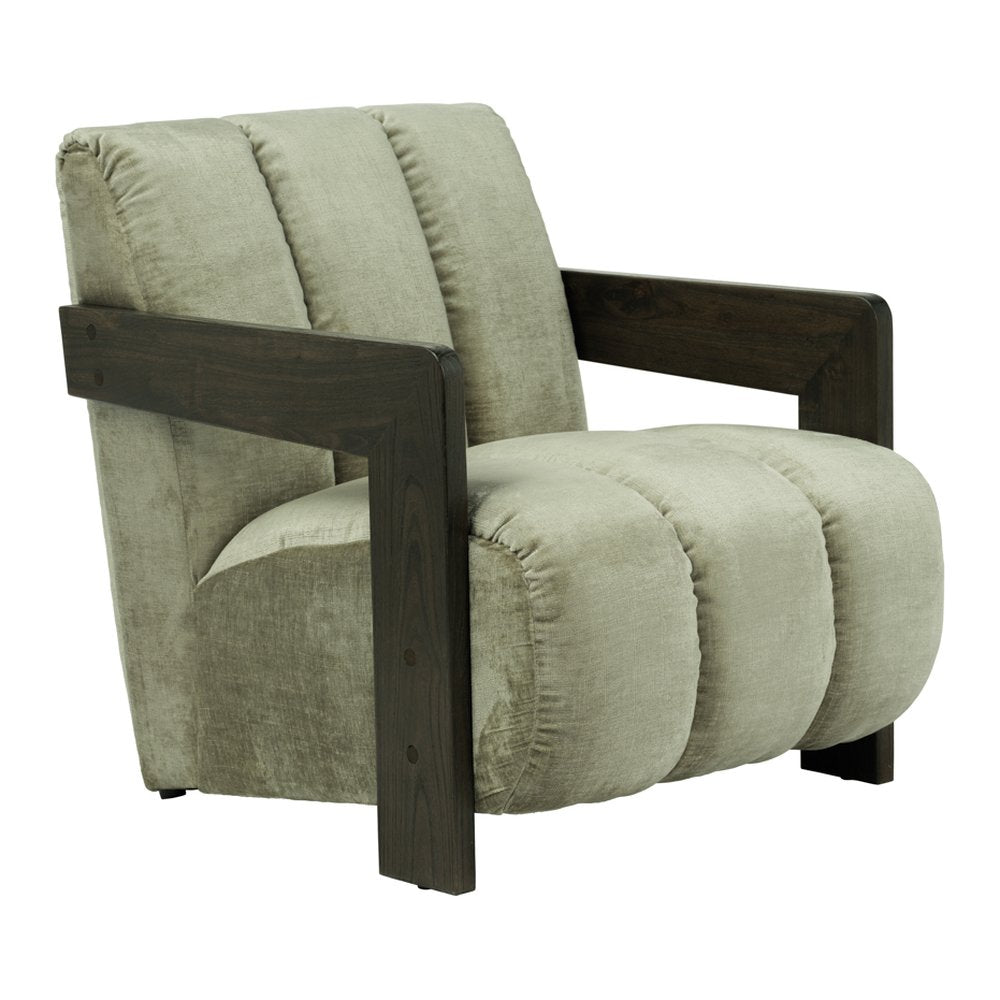 Sheen chenille armchair with elm frame in Dusty Sage