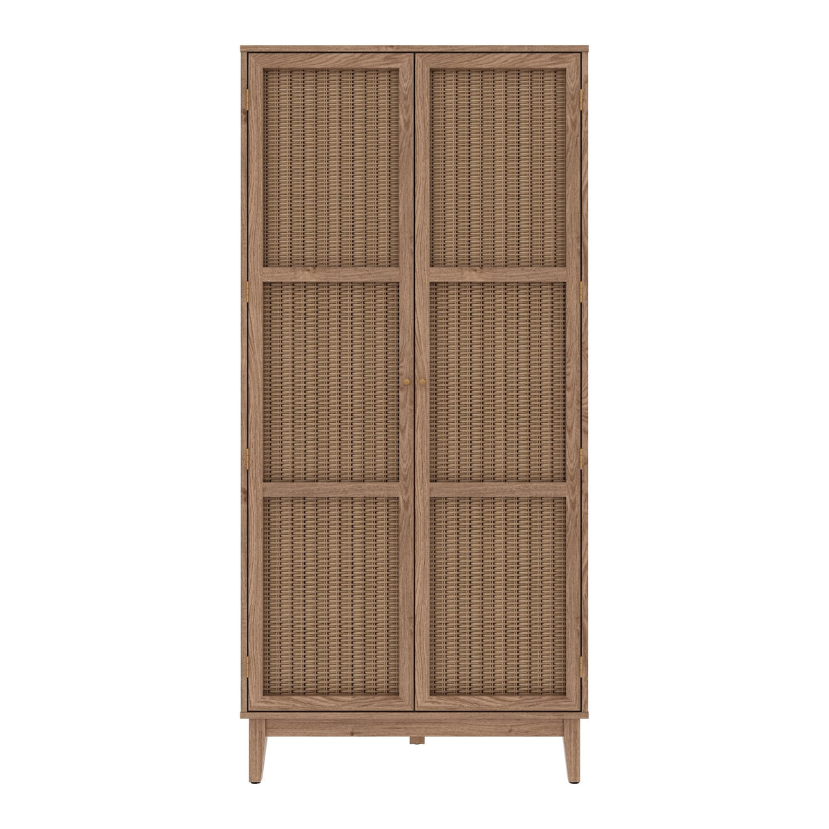 Southwold rattan effect 2 door wardrobe in Oak Effect