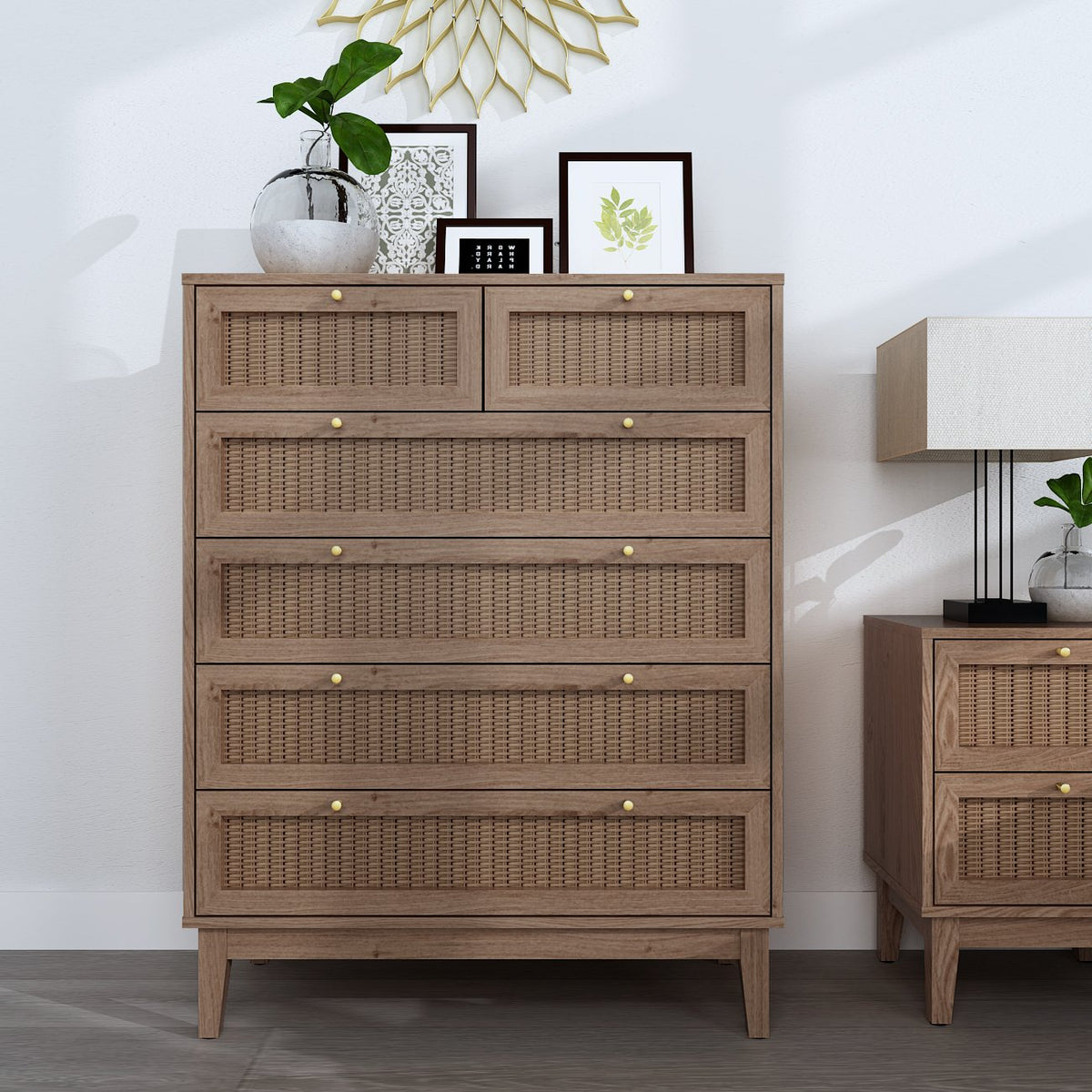 Southwold rattan effect chest of drawers