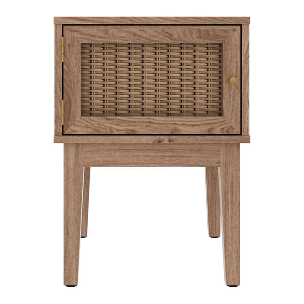 Southwold rattan effect side table in Oak Effect
