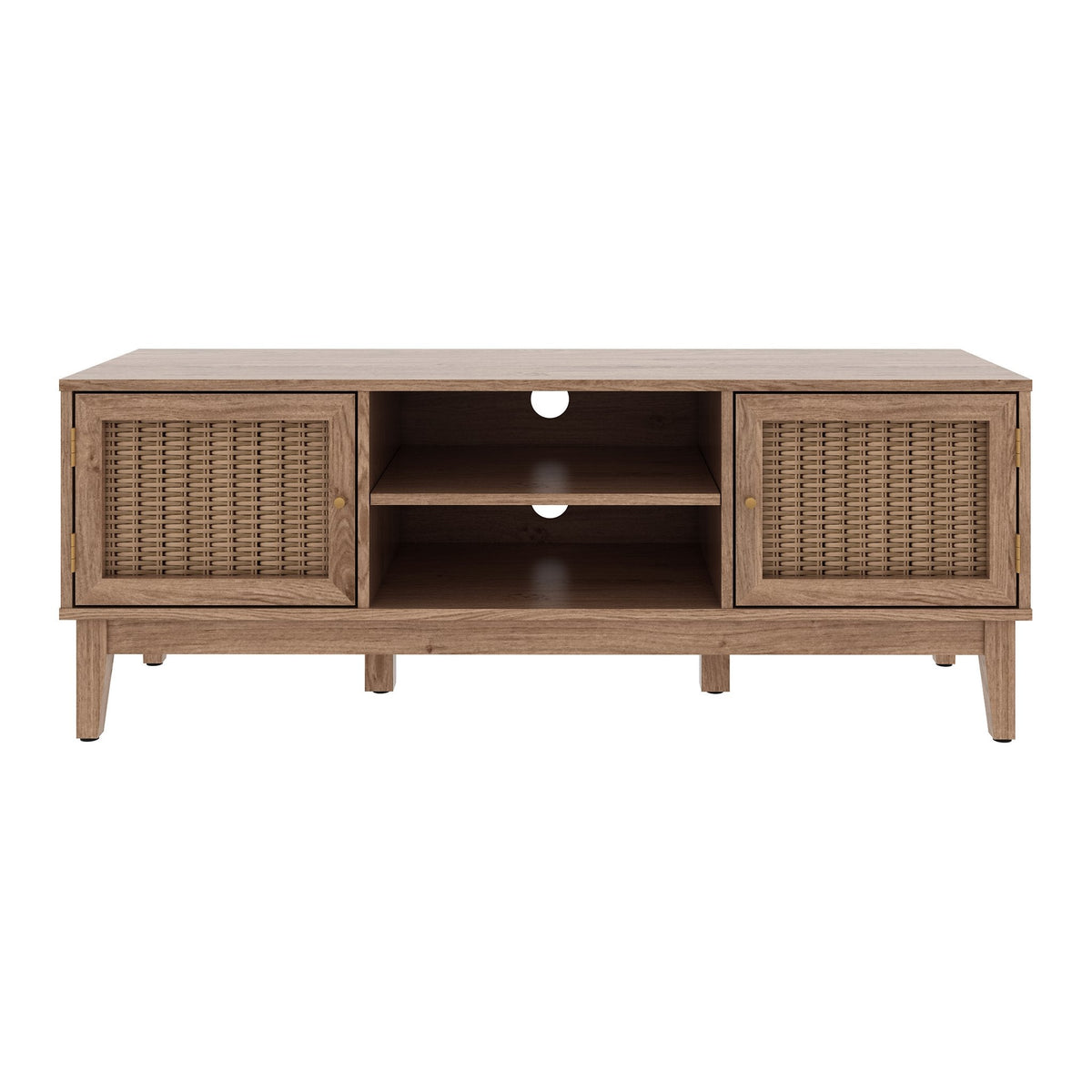 Southwold rattan effect TV unit in Oak Effect
