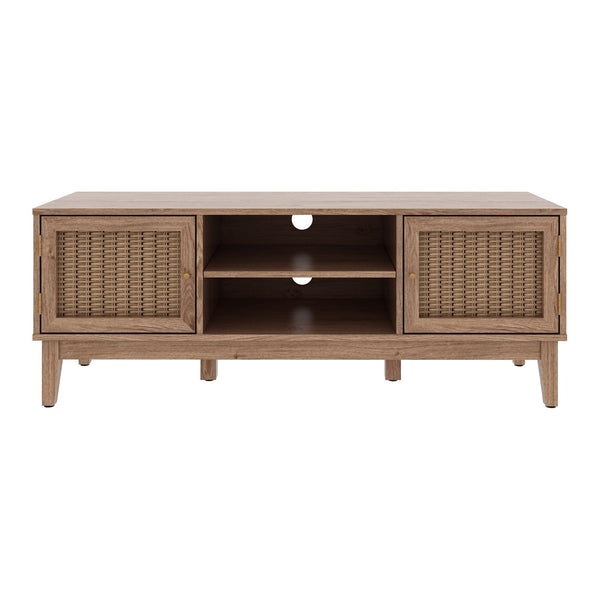 Southwold rattan effect TV unit in Oak Effect