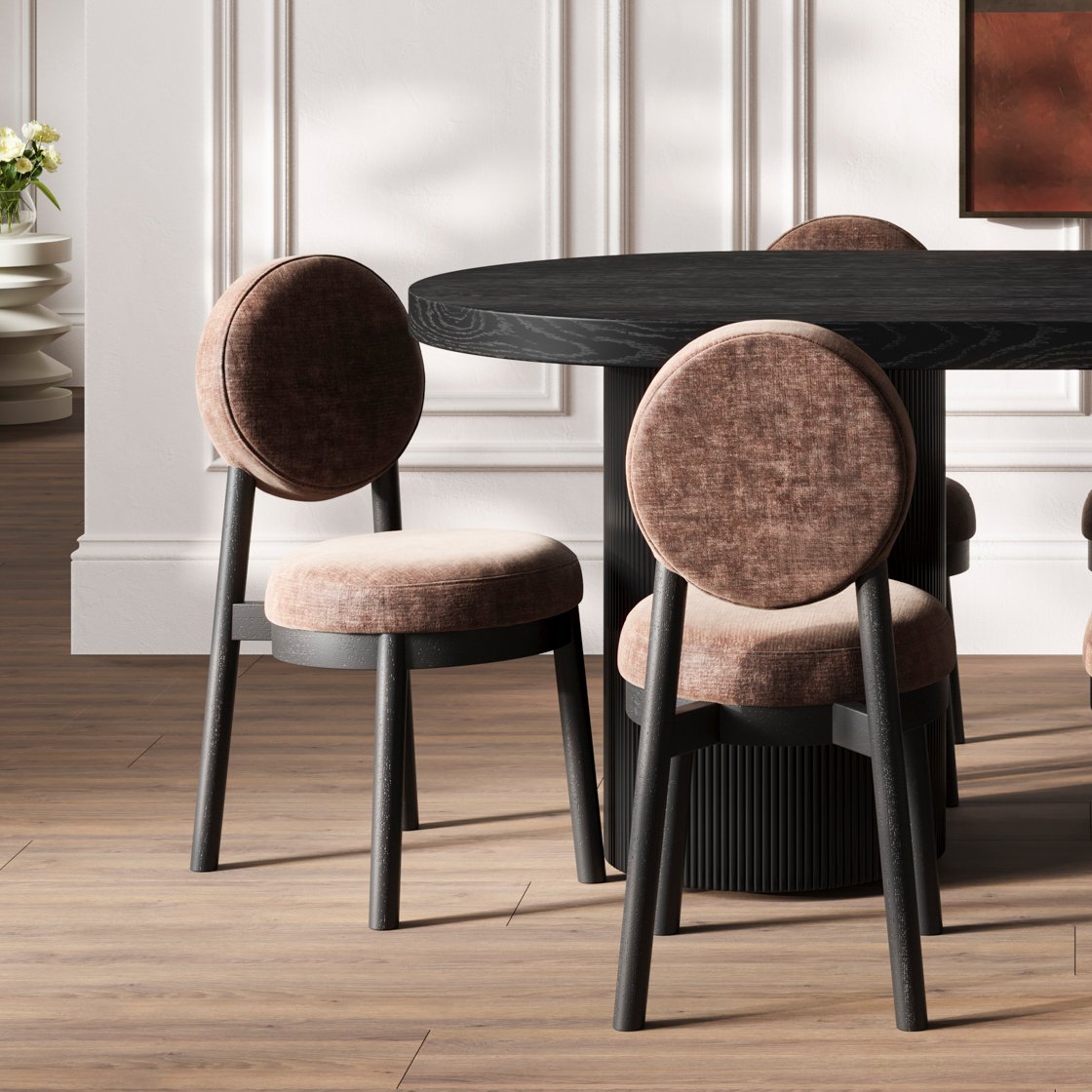 Stanton round back dining chairs