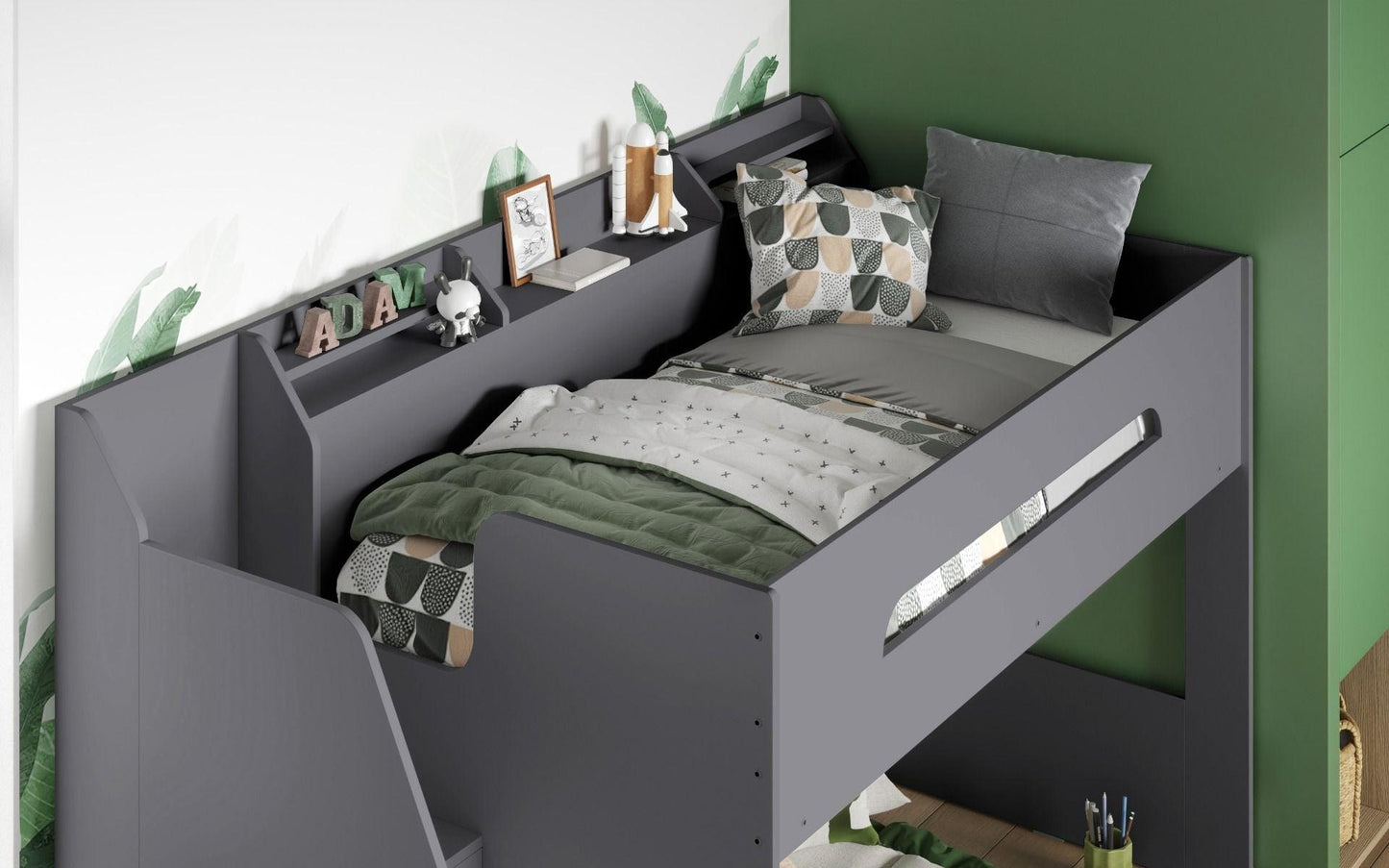 Stepaside Staircase High Sleeper Workstation - Millie & Jones